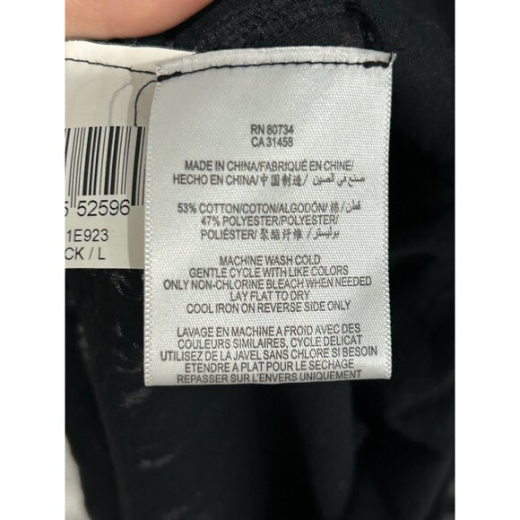 BCBGMaxAzria Burnout Graphic Short Sleeve T-Shirt Black Sz Large Scoop Neck Tee - Picture 6 of 9